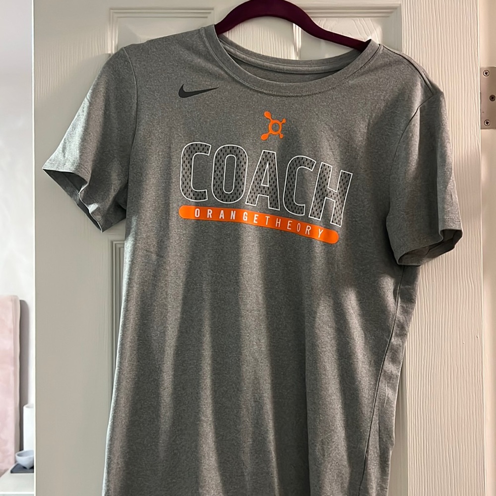 Orange theory grey top Nike
